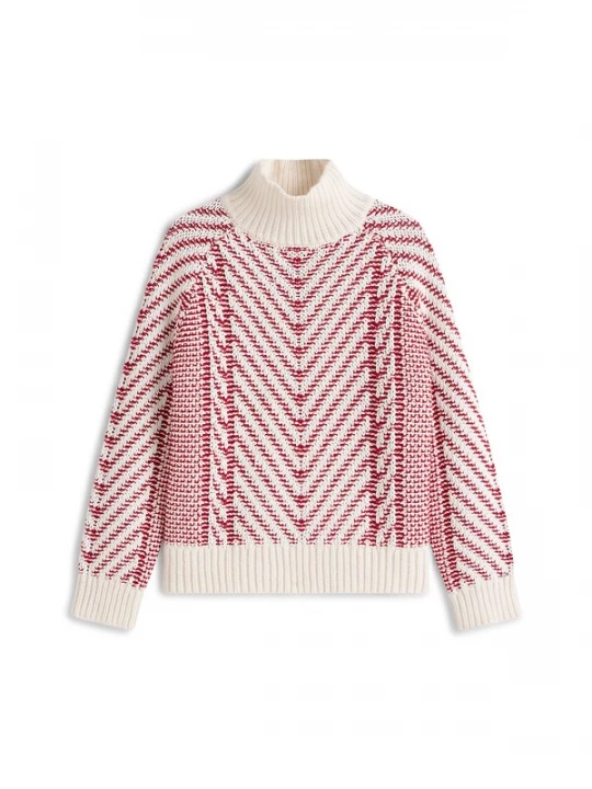 Foto van product TOMMY HILFIGER Trui beige / bloedrood