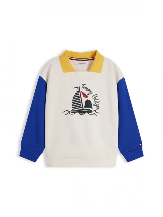 Foto van product TOMMY HILFIGER Trui blauw / geel / offwhite