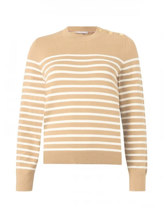 Foto van product TOMMY HILFIGER Trui camel / wit