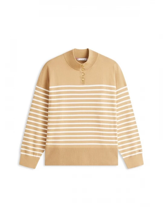 Foto van product TOMMY HILFIGER Trui camel / wit