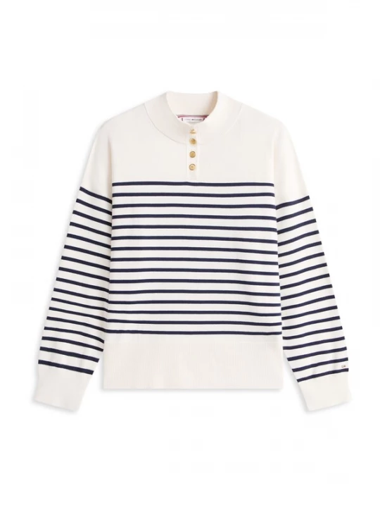 Foto van product TOMMY HILFIGER Trui donkerblauw / wit