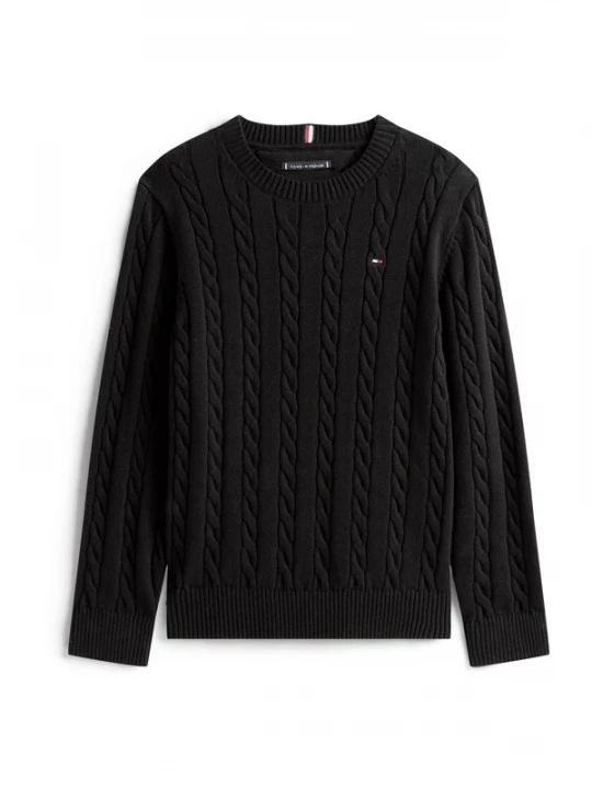 Foto van product TOMMY HILFIGER Trui 'Essential Cable' zwart