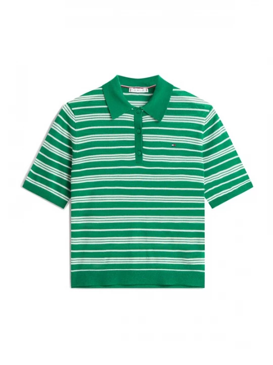 Foto van product TOMMY HILFIGER Trui groen / wit