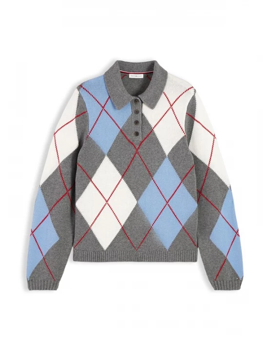 Foto van product TOMMY HILFIGER Trui hemelsblauw / grijs / rood / offwhite