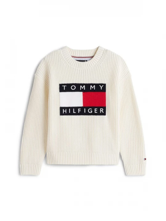 Foto van product TOMMY HILFIGER Trui 'Heritage' rood / zwart / wit