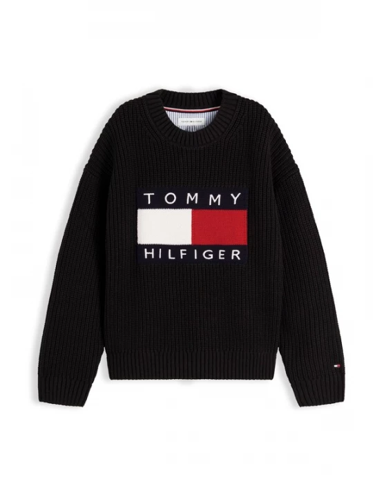 Foto van product TOMMY HILFIGER Trui 'HERITAGE' rood / zwart / wit