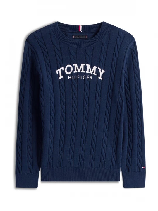 Foto van product TOMMY HILFIGER Trui marine / wit