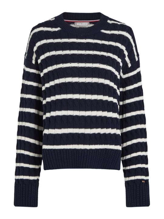 Foto van product TOMMY HILFIGER Trui marine / wolwit