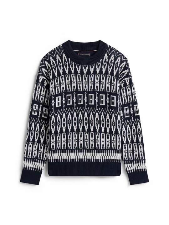 Foto van product TOMMY HILFIGER Trui nachtblauw / wit