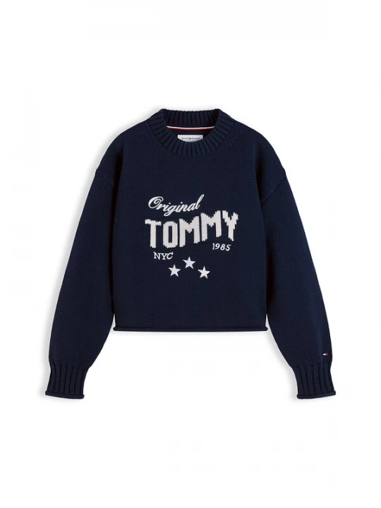 Foto van product TOMMY HILFIGER Trui navy / wit
