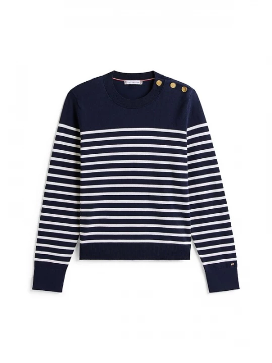 Foto van product TOMMY HILFIGER Trui navy / wit