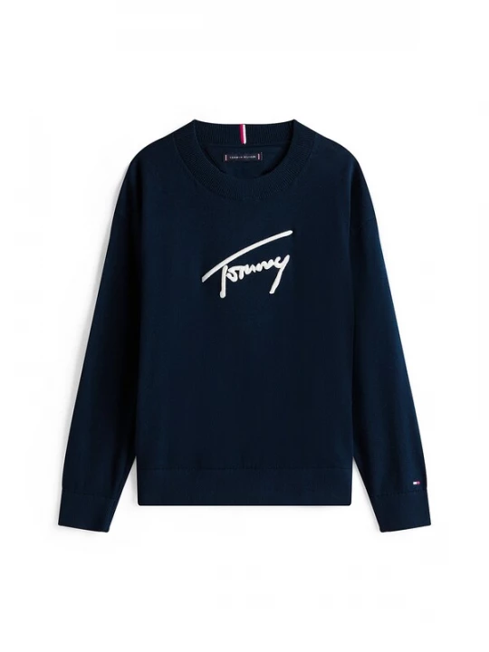 Foto van product TOMMY HILFIGER Trui navy / wit