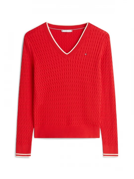 Foto van product TOMMY HILFIGER Trui rood / wit