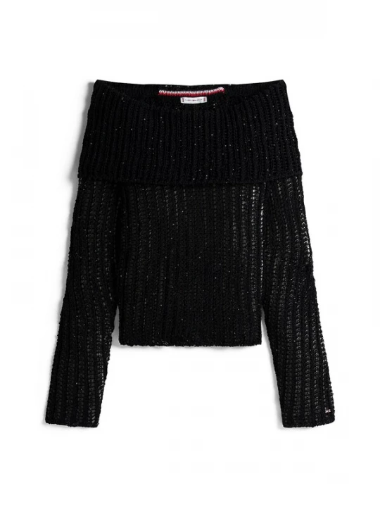 Foto van product TOMMY HILFIGER Trui zwart / zilver
