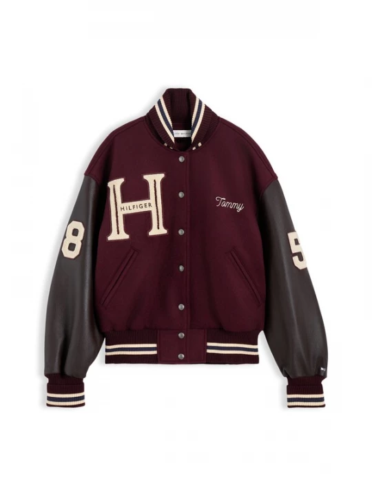 Foto van product TOMMY HILFIGER Tussenjas crème / donkerbruin / wijnrood / offwhite
