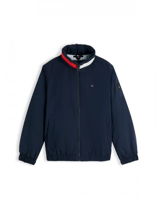 Foto van product TOMMY HILFIGER Tussenjas 'Essential' navy / kersrood / wit