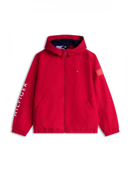 Foto van product TOMMY HILFIGER Tussenjas 'Logo Graphic Relaxed' rood / wit