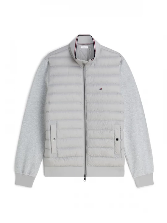 Foto van product TOMMY HILFIGER Tussenjas 'Mixed Texture Intechno Zip-thru' grijs gemêleerd