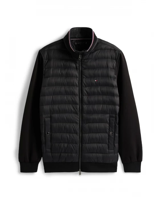 Foto van product TOMMY HILFIGER Tussenjas 'Mixed Texture Intechno Zip-thru' zwart