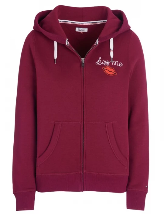 Foto van product TOMMY HILFIGER Tussenjas 'Tommy Hilfiger Denim Jacke' bordeaux