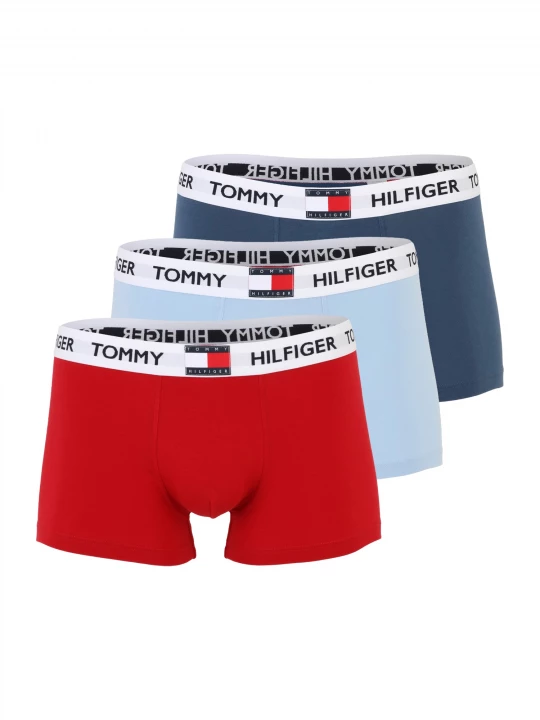 Foto van product Tommy Hilfiger Underwear Boxershorts 'Heritage' smoky blue / lichtblauw / rood / wit