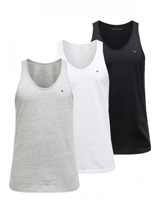 Foto van product Tommy Hilfiger Underwear Onderhemd grijs gemêleerd / zwart / wit
