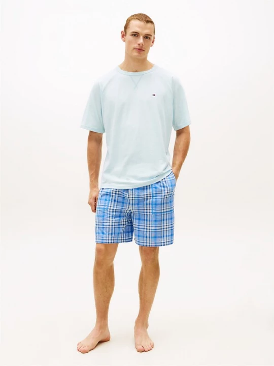 Foto van product Tommy Hilfiger Underwear Pyjama kort 'Essential' blauw / lichtblauw / wit