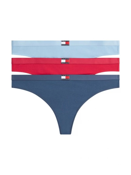 Foto van product Tommy Hilfiger Underwear String 'Heritage' marine / hemelsblauw / rood