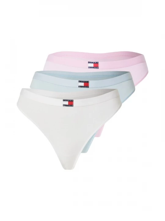 Foto van product Tommy Hilfiger Underwear String 'Heritage' navy / hemelsblauw / lichtroze / offwhite