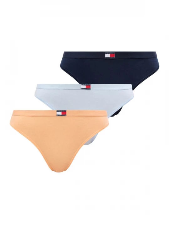 Foto van product Tommy Hilfiger Underwear String 'Heritage' navy / lichtblauw / pasteloranje