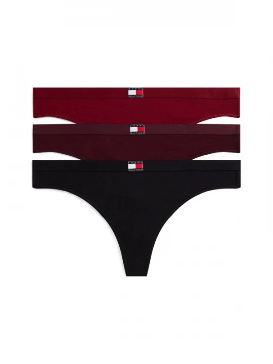 Foto van product Tommy Hilfiger Underwear String 'Heritage' rood / donkerrood / zwart