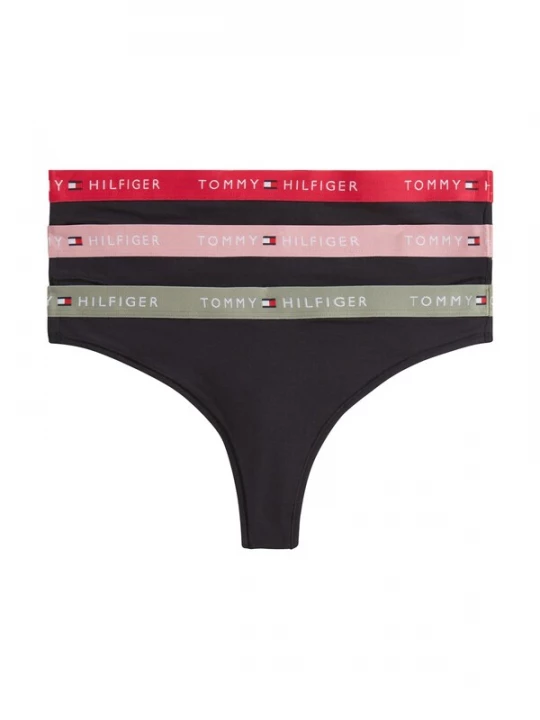 Foto van product Tommy Hilfiger Underwear String kaki / oudroze / rood / zwart