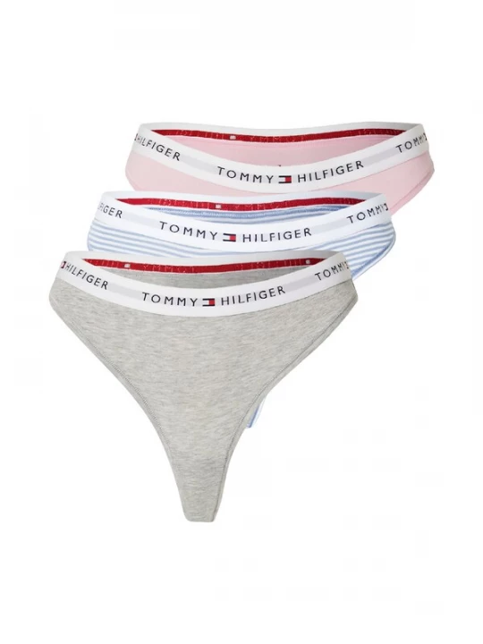 Foto van product Tommy Hilfiger Underwear String lichtblauw / grijs gemêleerd / rosé / wit