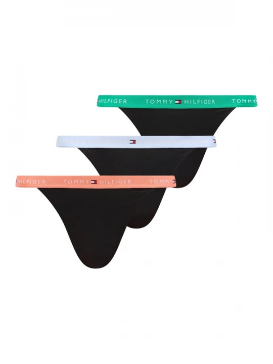 Foto van product Tommy Hilfiger Underwear String lichtblauw / smaragd / perzik / zwart
