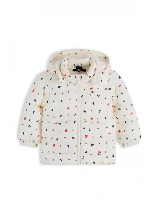 Foto van product TOMMY HILFIGER Winterjas crème / blauw / rood