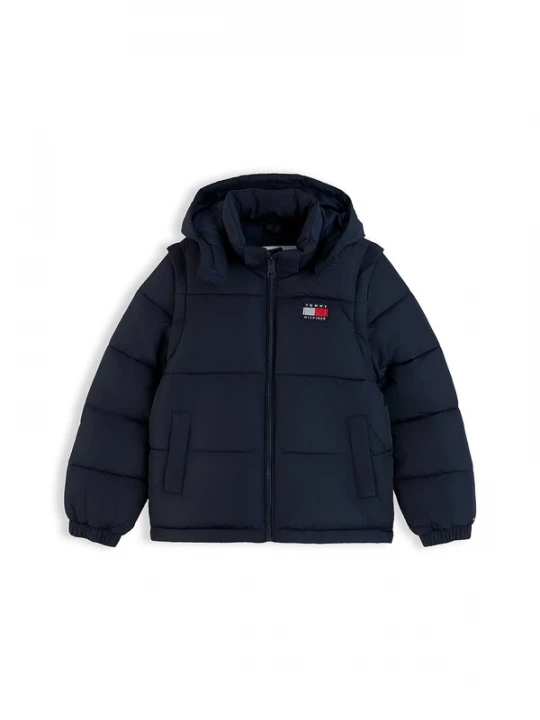 Foto van product TOMMY HILFIGER Winterjas 'Heritage' donkerblauw / rood / wit
