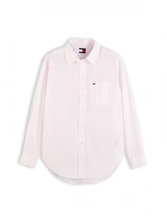 Foto van product Tommy Jeans Blouse 'Essential' lichtroze / wit