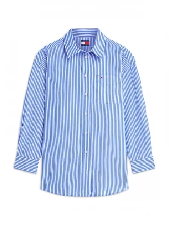 Foto van product Tommy Jeans Blouse 'Oversized Fit' royal blue / koningsblauw / wit