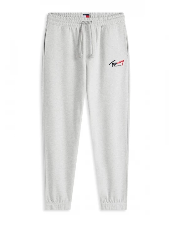 Foto van product Tommy Jeans Broek 'Signature Logo Cuffed' lichtgrijs
