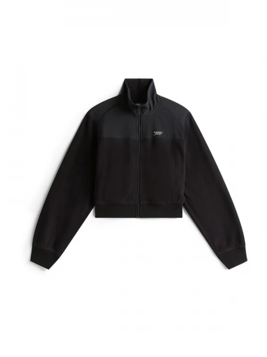 Foto van product Tommy Jeans Fleece jas zwart / wit