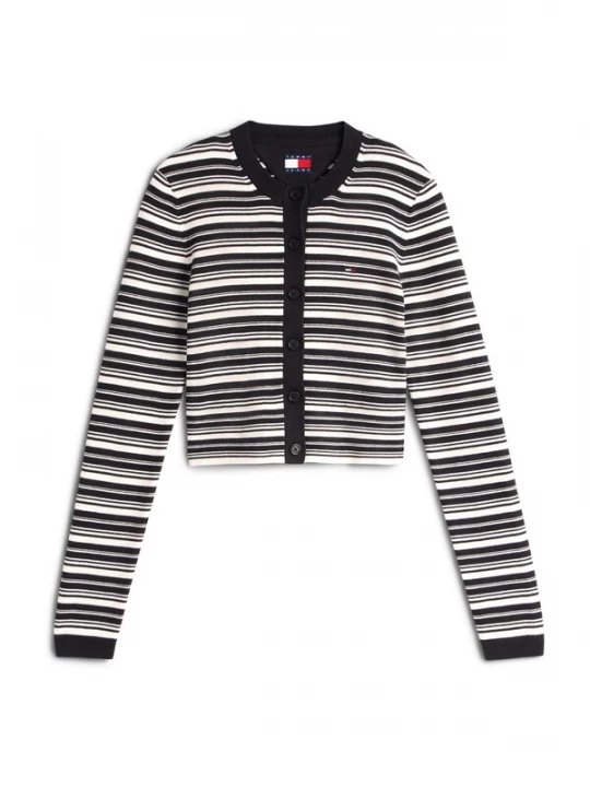 Foto van product Tommy Jeans Gebreid vest navy / rood / zwart / wit