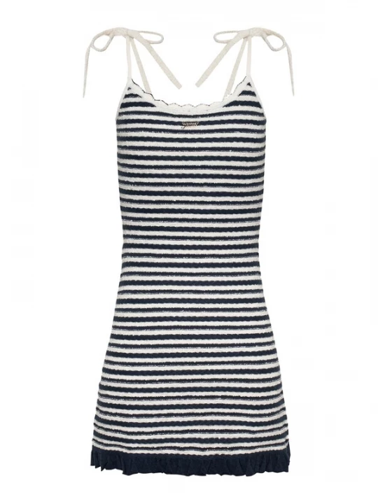 Foto van product Tommy Jeans Gebreide jurk marine / offwhite