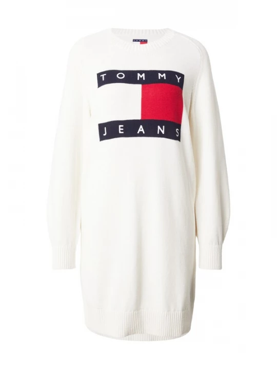 Foto van product Tommy Jeans Gebreide jurk marine / rood / wit