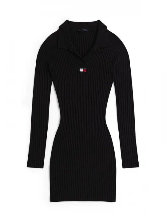 Foto van product Tommy Jeans Gebreide jurk navy / rood / zwart / wit