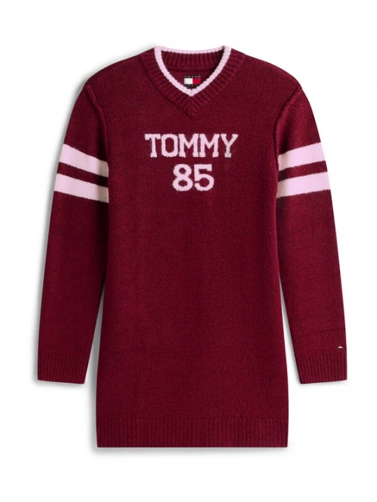 Foto van product Tommy Jeans Gebreide jurk orchidee / bessen