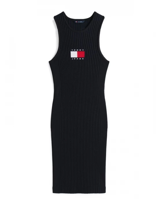 Foto van product Tommy Jeans Gebreide jurk rood / zwart / wit