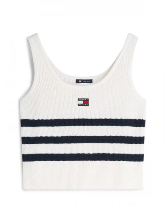 Foto van product Tommy Jeans Gebreide top navy / rood / wit