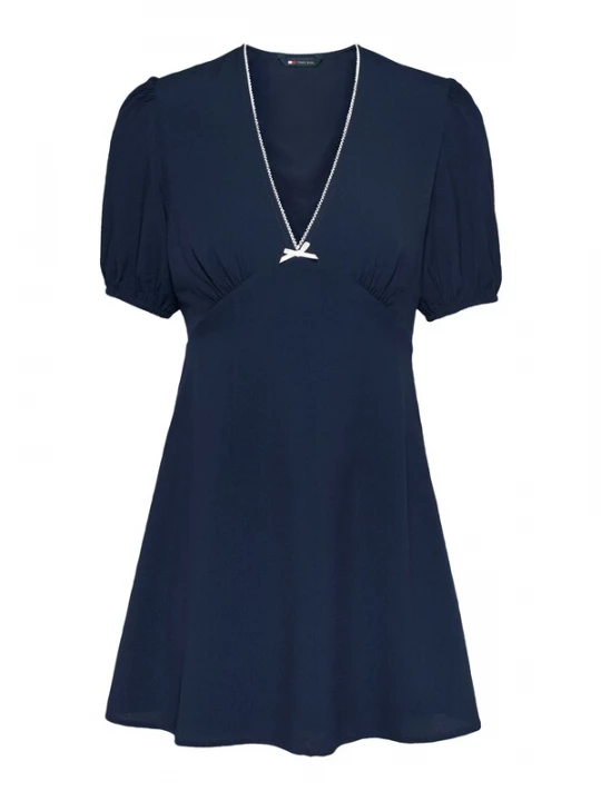 Foto van product Tommy Jeans Jurk navy / wit