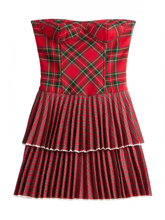 Foto van product Tommy Jeans Jurk 'TARTAN' geel / groen / rood / wit