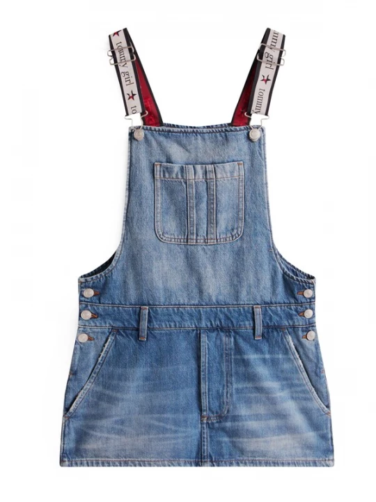 Foto van product Tommy Jeans Jurk 'TOMMY GIRL DENIM DUNGAREE' gemengde kleuren